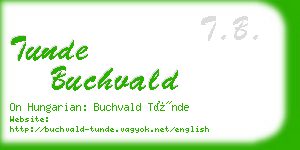 tunde buchvald business card